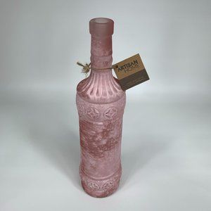 Artisan Home Pink Wine Bottle Style Vase